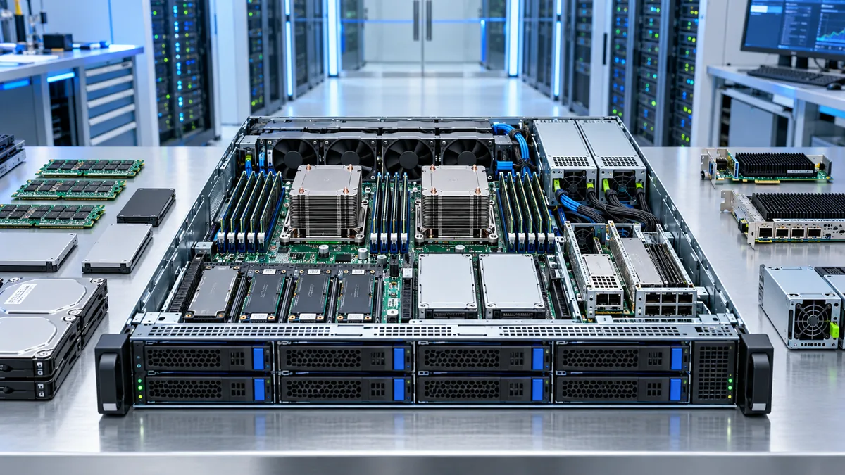 物理服务器内部的CPU、内存、硬盘和网卡配置